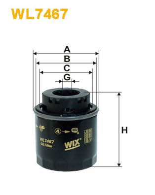 WIX FILTERS Масляный фильтр WL7467